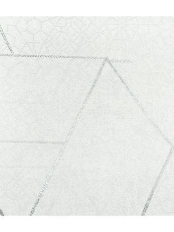 PAPEL DE PAREDE KANTAI WHITE SWAN - GEOMÉTRICO CINZA CLARO (FIO PRATA) WS101402R 1