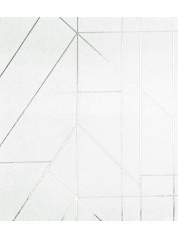 PAPEL DE PAREDE KANTAI WHITE SWAN - LINHAS GEOMÉTRICAS OFF-WHITE (FIO PRATA) WS101501R 1