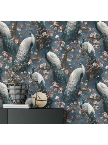 PAPEL DE PAREDE WILER RENO - PAVÃO AZUL 1