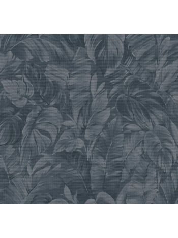 PAPEL DE PAREDE WILER RENO - FOLHAGEM TROPICAL AZUL PETRÓLEO 1