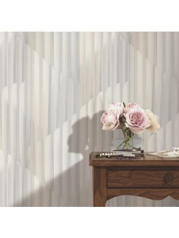 PAPEL DE PAREDE WILER BAVÁRIA - LEQUE ART DÉCO CINZA CLARO (COM BRILHO) 1