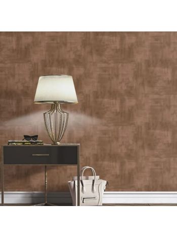 PAPEL DE PAREDE WILER BAVÁRIA - TEXTURA PINCELADA MARROM COBRE 1