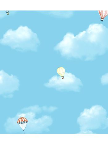 PAPEL DE PAREDE KANTAI HELLO KIDS - BALÃO E NUVEM AZUL CLARO HK223601R 1