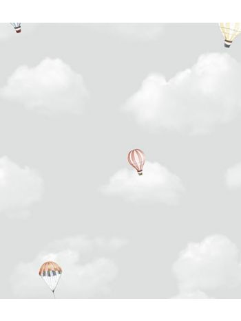 PAPEL DE PAREDE KANTAI HELLO KIDS - BALÃO CINZA E COLORIDO HK223603R 1