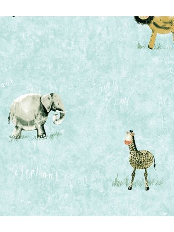 PAPEL DE PAREDE KANTAI HELLO KIDS - SAFARI AZUL HK224404R 1