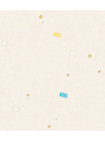 PAPEL DE PAREDE KANTAI HELLO KIDS - NUVENS E ESTRELAS BEGE ROSADO HK224703R 1