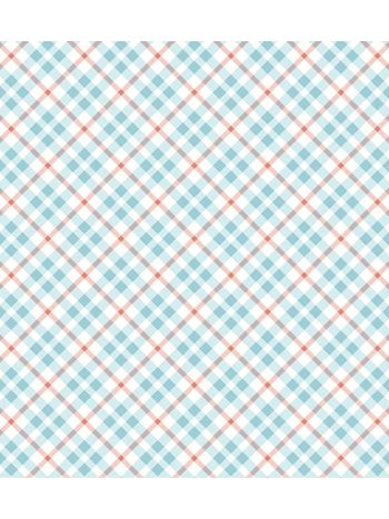 PAPEL DE PAREDE KANTAI HELLO KIDS - XADREZ AZUL E VERMELHO HK224901R 1