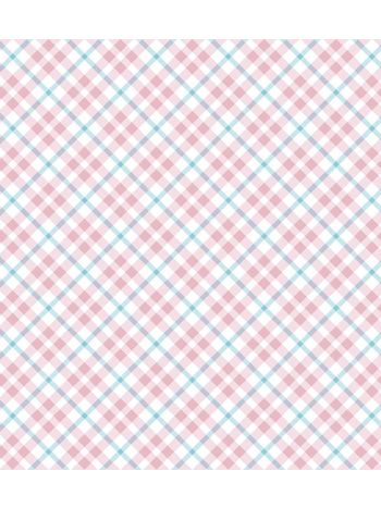 PAPEL DE PAREDE KANTAI HELLO KIDS - XADREZ ROSA E AZUL CLARO HK224903R 1