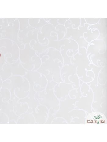 PAPEL DE PAREDE PRONTA ENTREGA - ARABESCO CINZA CLARO E PRATA 1