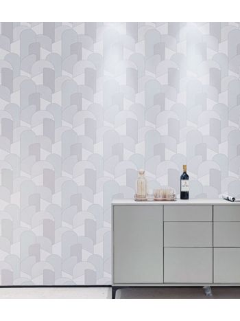 PAPEL DE PAREDE EDANTEX UNIQUE - GEOMÉTRICO CINZA CLARO UN-5024 1