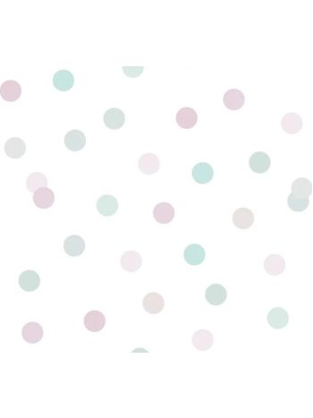 PAPEL DE PAREDE INFANTIL CONFETE ROSA E VERDE - COLEÇÃO PETIT 1