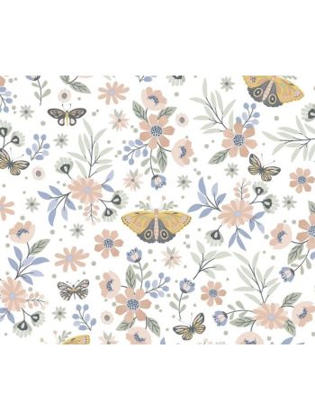 PAPEL DE PAREDE INFANTIL JARDIM DAS BORBOLETAS - COLEÇÃO PETIT 1
