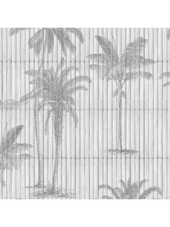 PAPEL DE PAREDE WILER LE JARDIN - PALMEIRAS EM BAMBU CINZA M68719 1