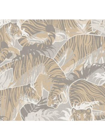 PAPEL DE PAREDE WILER LE JARDIN - SAFARI ELEGANCE CINZA E BEGE M69507 1