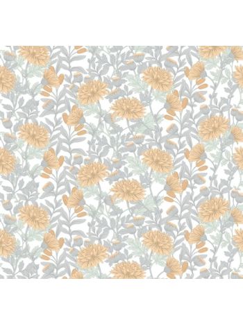 PAPEL DE PAREDE WILER LE JARDIN - FLORAL SILVESTRE LARANJA M88202 1