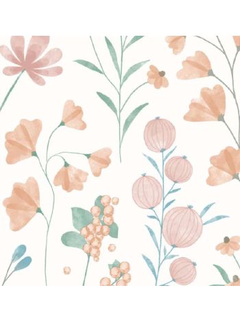 PAPEL DE PAREDE WILER LE JARDIN - FLORES AQUARELADAS COLORIDAS M88305 1