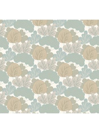 PAPEL DE PAREDE INFANTIL FOLHAGENS BABY MARROM - COLEÇÃO PETIT 1