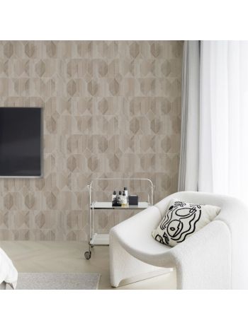 PAPEL DE PAREDE EDANTEX AVALON 2 - GEOMÉTRICO MARROM CLARO (LEVE BRILHO) AVA-229 1