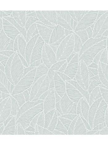 PAPEL DE PAREDE WILER ESSENCIAL - FOLHAS CINZA ESS1005 1