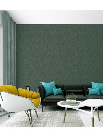 PAPEL DE PAREDE WILER ESSENCIAL - GEOMÉTRICO CINZA ESCURO (DOURADO) ESS1022 1