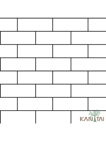 PAPEL DE PAREDE KANTAI STONE AGE 2 - GEOMÉTRICO AZULEJO BRANCO E PRETO 1