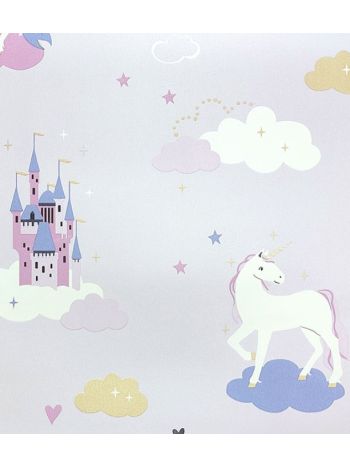PAPEL DE PAREDE KANTAI YOYO 2 - UNICÓRNIO LILÁS YY203202R 1