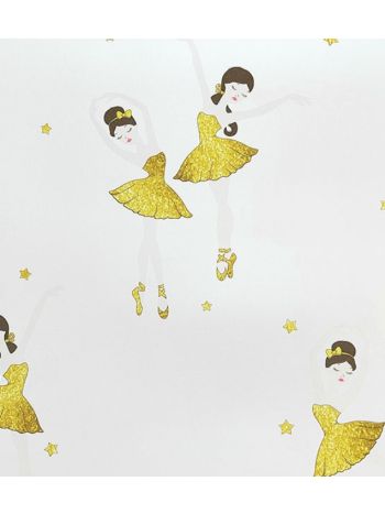 PAPEL DE PAREDE KANTAI YOYO 2 - BAILARINAS (GLITTER DOURADO) YY203701R 1