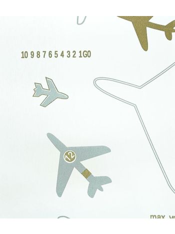 PAPEL DE PAREDE KANTAI YOYO 2 - AVIÃO CINZA E BEGE YY204201R 1