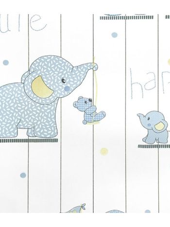 PAPEL DE PAREDE KANTAI YOYO 2 - ELEFANTE AZUL YY204702R 1