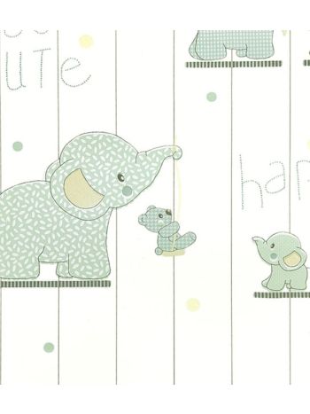 PAPEL DE PAREDE KANTAI YOYO 2 - ELEFANTE VERDE YY204703R 1