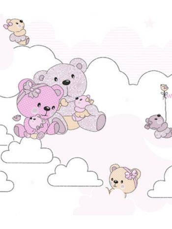 PAPEL DE PAREDE KANTAI YOYO 2 - URSINHOS ROSA YY204801R 1