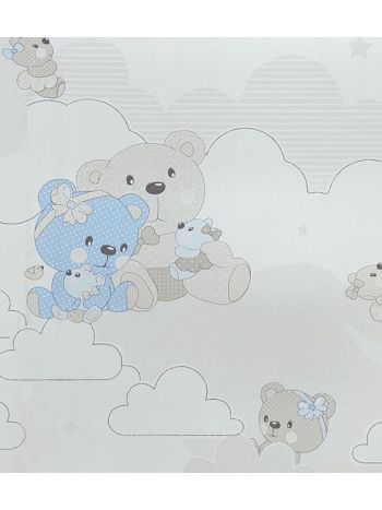 PAPEL DE PAREDE KANTAI YOYO 2 - URSINHOS AZUL E BEGE YY204802R 1